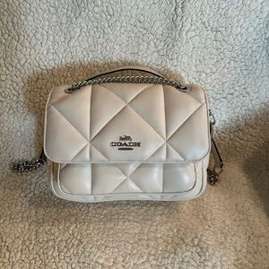 Coach Quilted Crossbody Bag in Cream